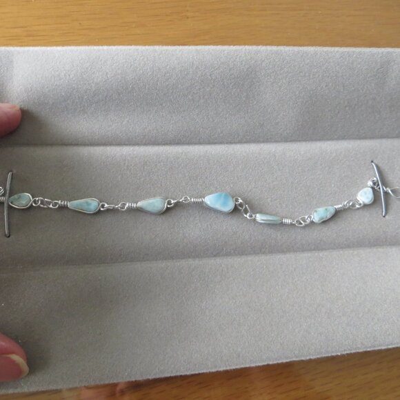 Women's Larimar Blue Stone Bracelet - Picture 1 of 5